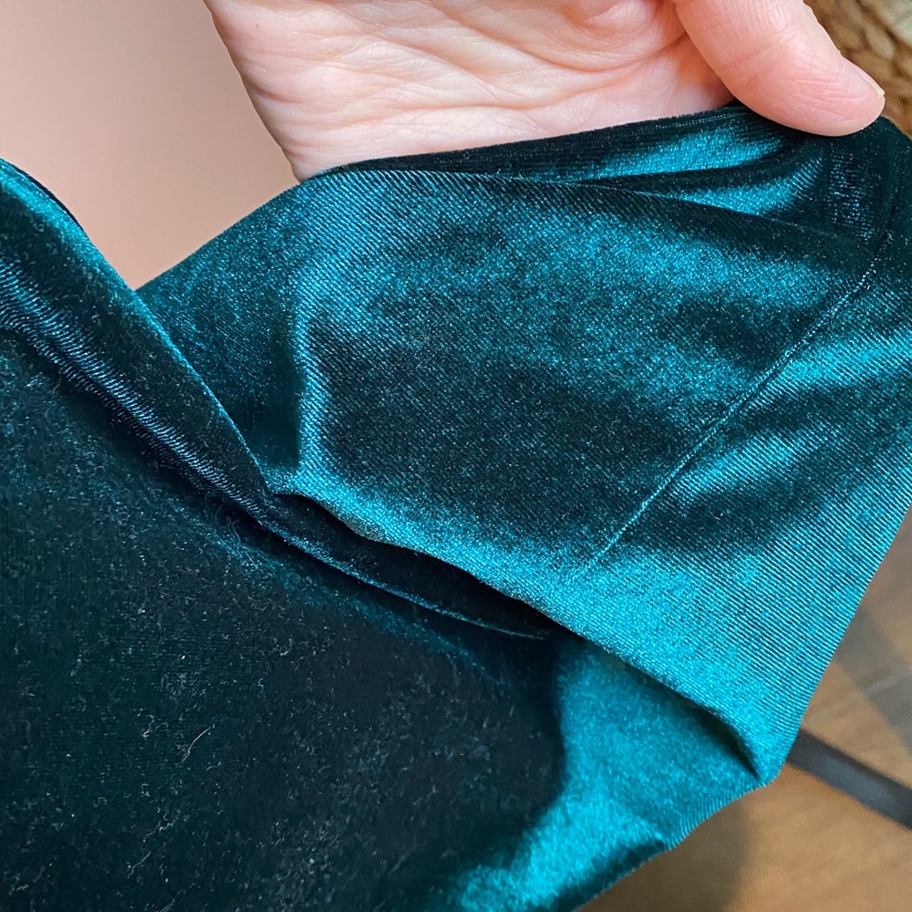 Agnes & Dora Green Velvet Pencil Skirt S - Picture 7 of 8